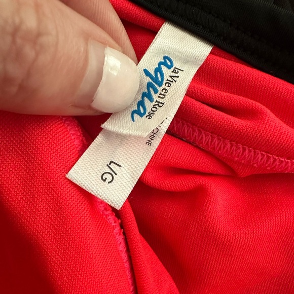 La vie en rose, orange and black one piece swimsuit SZ L - Picture 5 of 5